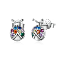 Rainbow Ladybug Stud Earrings - Lullaboo