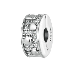 Silver Heart & CZ Clip Charm - Lullaboo