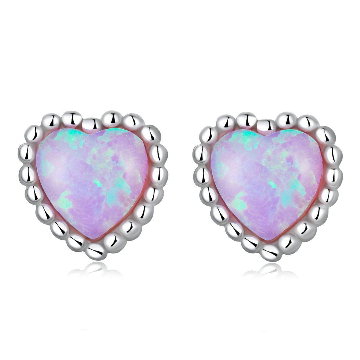 Opal Heart Stud Earrings - Lullaboo