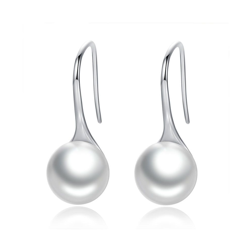 White Long Pearl Drop Earrings - Lullaboo