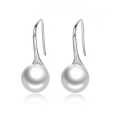 White Long Pearl Drop Earrings - Lullaboo