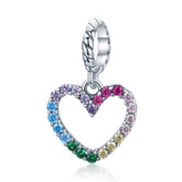 Rainbow Heart Dangle Charm - Lullaboo