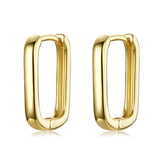 Squared Gold Hoop Earrings - Lullaboo