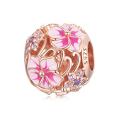 Cherry Blossom Rose Gold Flower Charm - Lullaboo