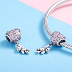 Baby Girl Teddy Charm - Lullaboo