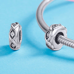 Silver Sparkles Spacer Charm - Lullaboo