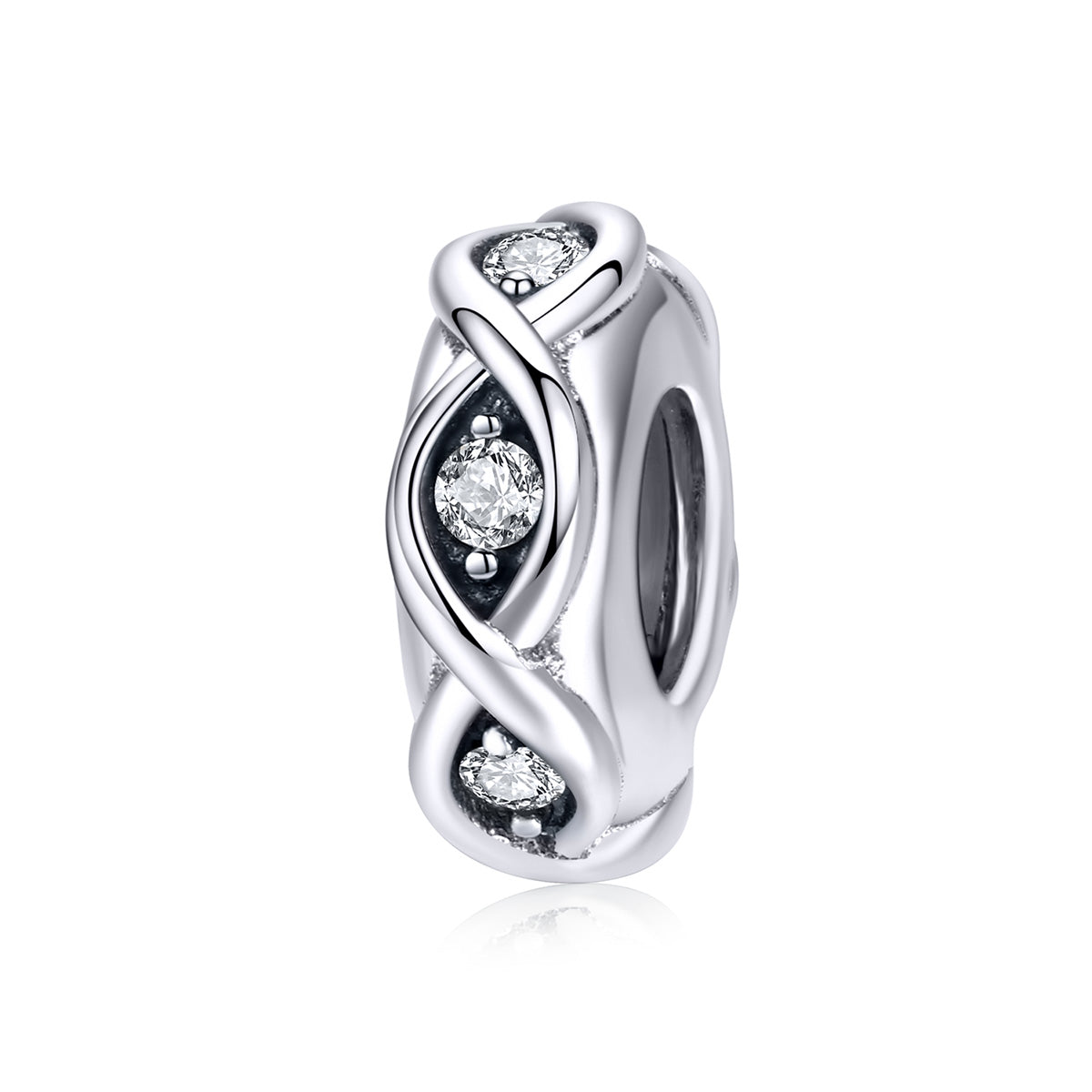 Silver Sparkles Spacer Charm - Lullaboo
