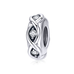 Silver Sparkles Spacer Charm - Lullaboo