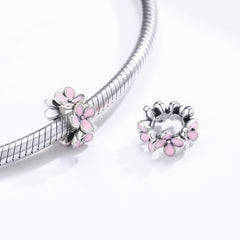 Pink Flower Spacer Charm - Lullaboo