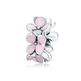 Pink Flower Spacer Charm - Lullaboo