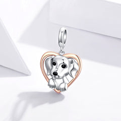 Dog Heart Dangle Charm - Lullaboo
