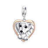 Dog Heart Dangle Charm - Lullaboo