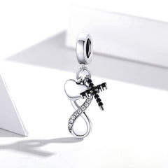 Infinity Cross & Heart Dangle Charm - Lullaboo