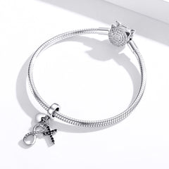 Infinity Cross & Heart Dangle Charm - Lullaboo
