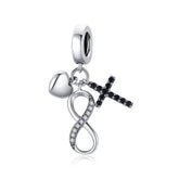 Infinity Cross & Heart Dangle Charm - Lullaboo