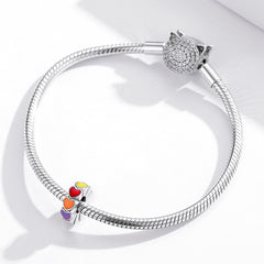 Colourful Heart Spacer Charm - Lullaboo