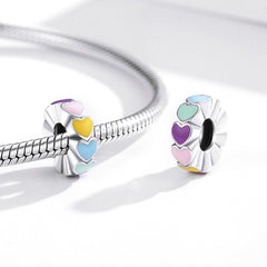 Colourful Heart Spacer Charm - Lullaboo