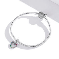 Rainbow Heart Dangle Charm - Lullaboo