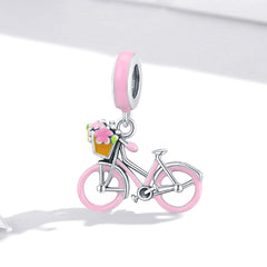 Pink Bicycle Dangle Charm - Lullaboo