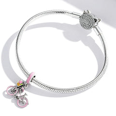 Pink Bicycle Dangle Charm - Lullaboo