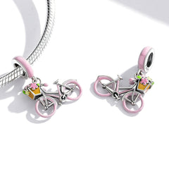 Pink Bicycle Dangle Charm - Lullaboo