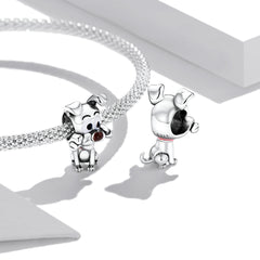 Dog With Bone in Mouth Charm - Lullaboo
