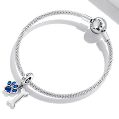Blue Paw and Bone Charm - Lullaboo