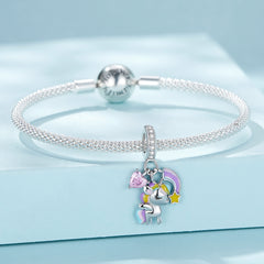 Rainbow Unicorn Dangle Charm - Lullaboo
