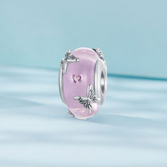 Pink Butterfly Glass Bead - Lullaboo