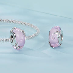 Pink Butterfly Glass Bead - Lullaboo