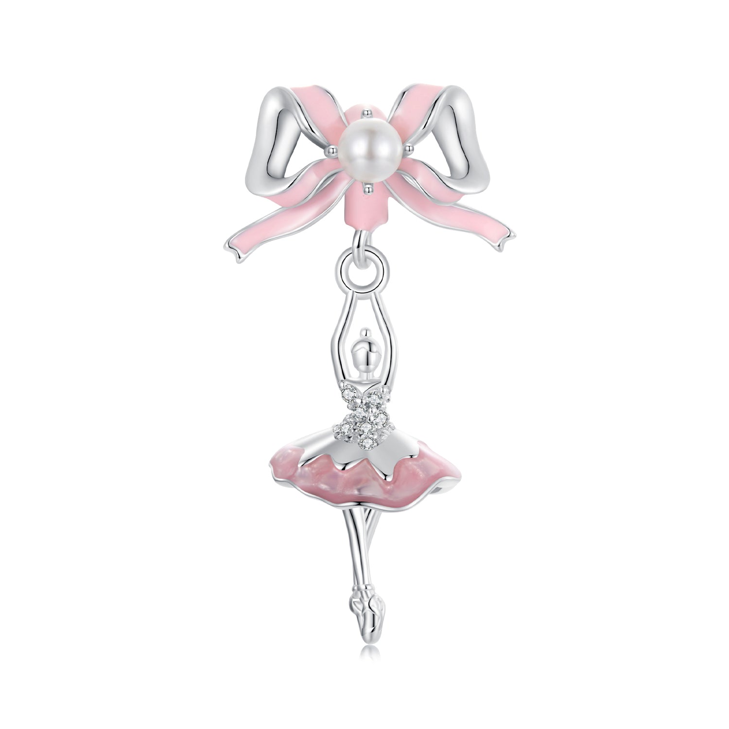 Pink Ballerina Dangle Charm - Lullaboo