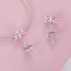 Pink Ballerina Dangle Charm - Lullaboo