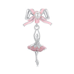Pink Ballerina Dangle Charm - Lullaboo