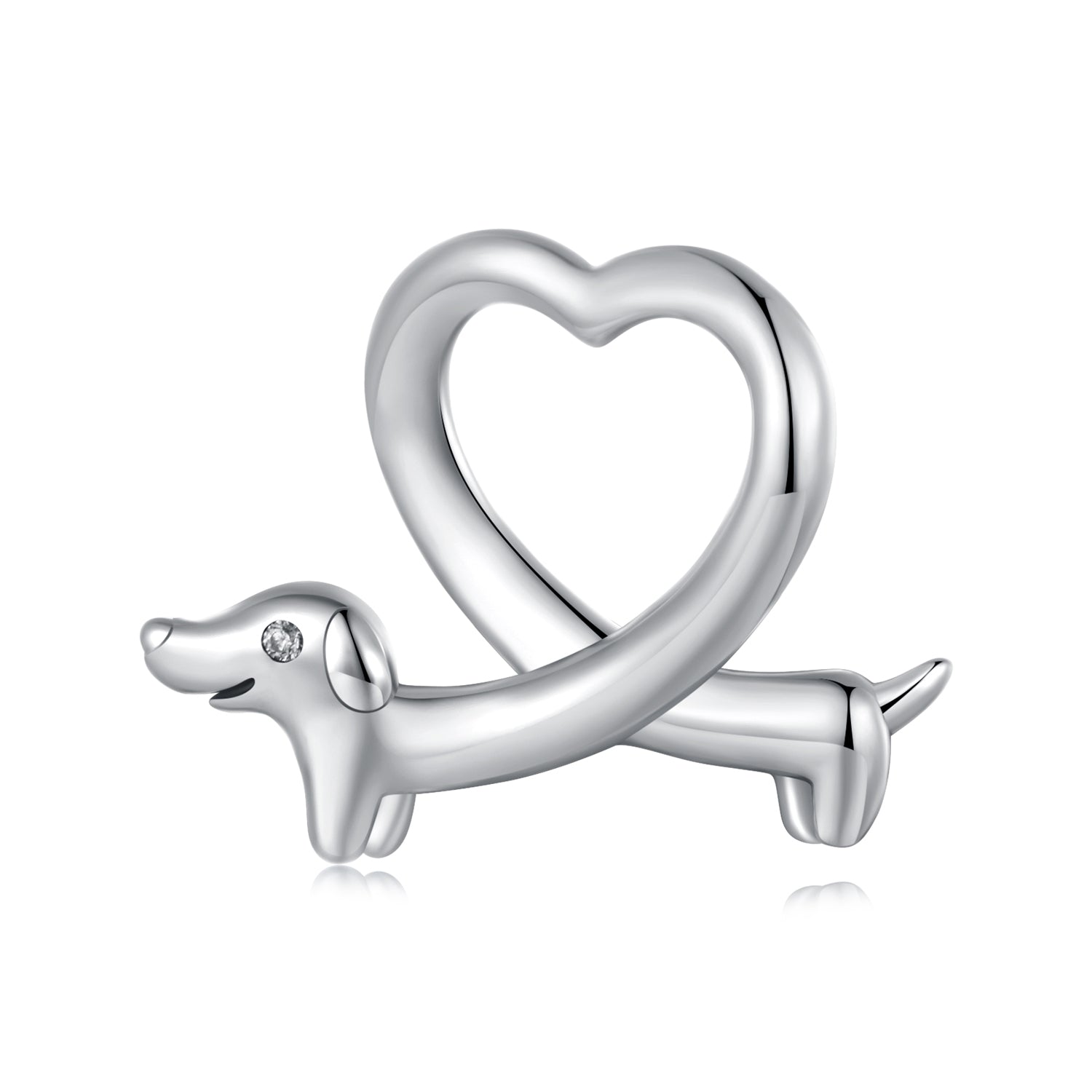 Dachshund Heart Charm - Lullaboo