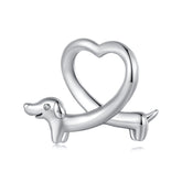 Dachshund Heart Charm - Lullaboo