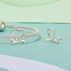 Dachshund Heart Charm - Lullaboo
