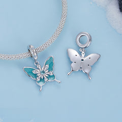 Snowflake Butterfly Dangle Charm - Lullaboo