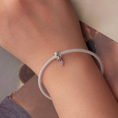 Bow & Pink Heart Charm - Lullaboo