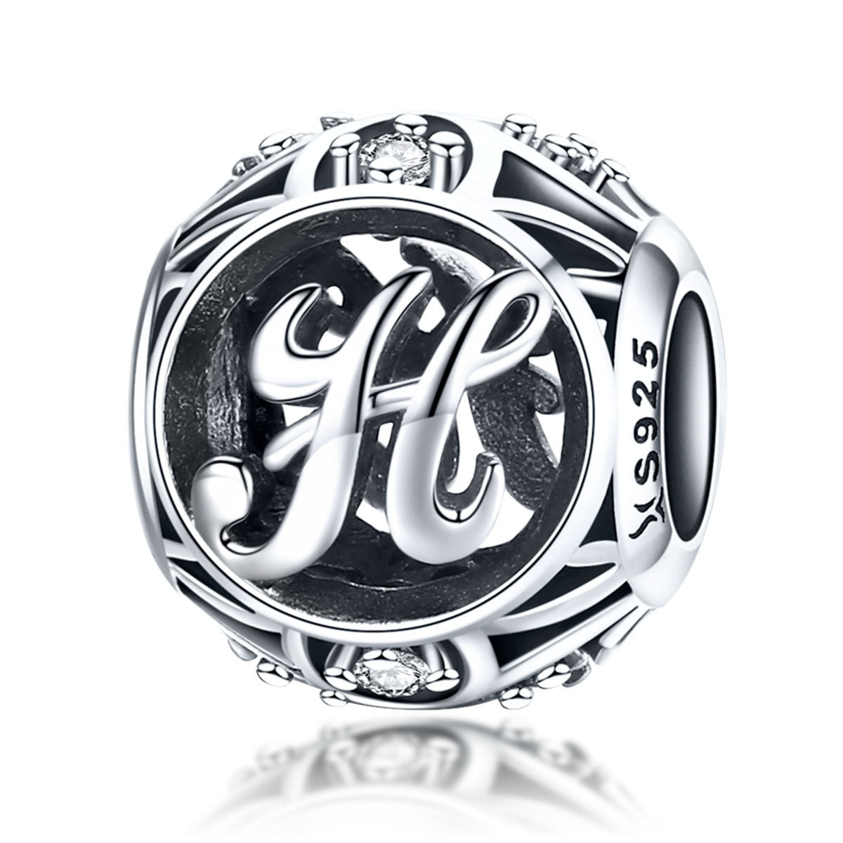 Letter H Pandora Charm NZ | Lullaboo