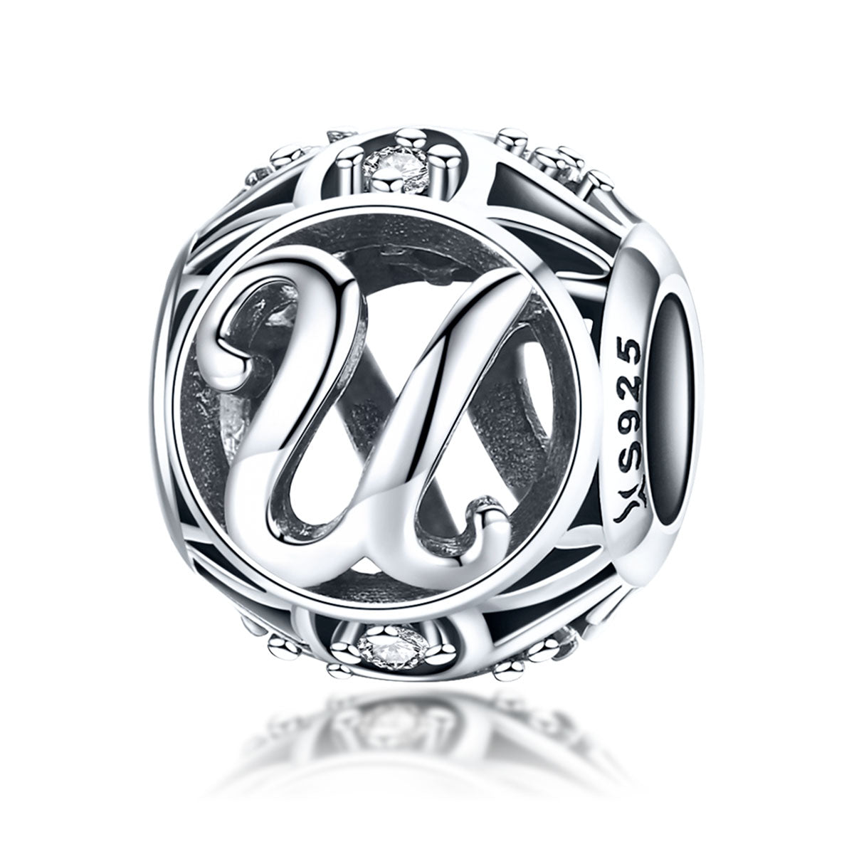 Letter U Pandora Charm NZ | Lullaboo