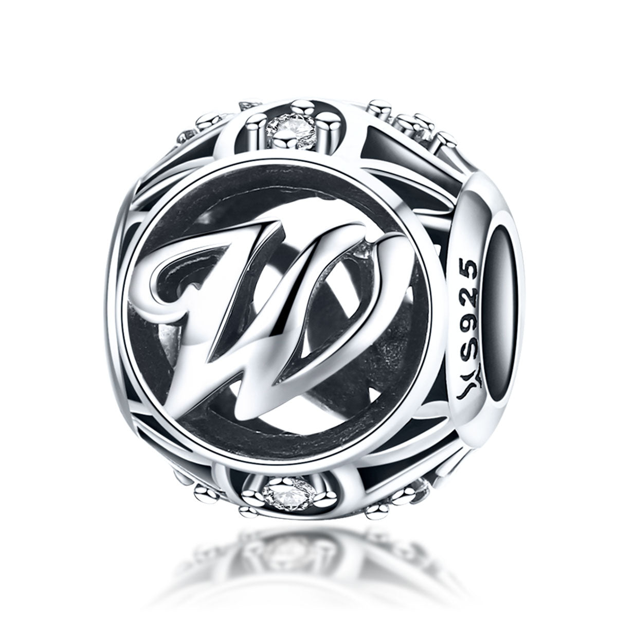 Letter W Pandora Charm NZ | Lullaboo