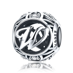 Letter W Pandora Charm NZ | Lullaboo