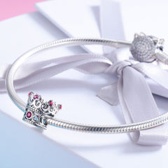 Crown with Pink Jewels Charm - Lullaboo