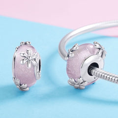 Pink Daisy Glass Bead - Lullaboo