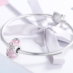 Pink Daisy Glass Bead - Lullaboo