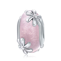 Pink Daisy Glass Bead - Lullaboo