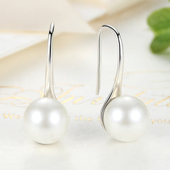 White Long Pearl Drop Earrings - Lullaboo