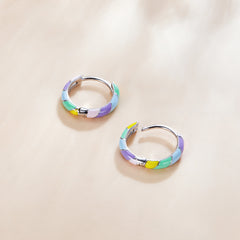 Rainbow Hoop Earrings - Lullaboo