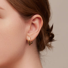Gold Star Hoop Earrings - Lullaboo