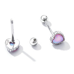 Opal Heart Stud Earrings - Lullaboo